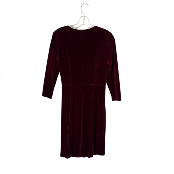 NWOT Eliza J Ruched Mini Sheath Burgundy Cocktail Dress - Sz 6 - Picture 7 of 8